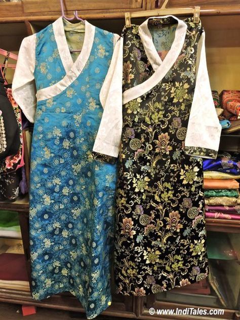 Sikkim Traditional Dress as Sikkim Souvenirs Sikkim Clothes, Bakhu Dress Of Sikkim, Sikkim Traditional Dress, Nepali Traditional, Tibetan Dress, Holiday Homework, Gangtok, India Clothes, Holiday Aesthetic