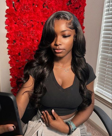 Body Wave Lace Front Wig Black Women, 30 In Body Wave Wig, Middle Part Body Wave Wig Black Women, Body Wave Wigs For Black Women, Middle Part Curled Hair, Loose Wave Sew In, Middle Part Body Wave Wig, Side Part Body Wave Wig, Side Part Wig