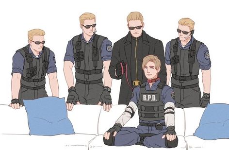 Leon X Wesker, Albert Wesker Dbd, Albert Wesker Funny, Wesker X Leon, Wesker Resident Evil, Leon Resident Evil, Resident Evil Wesker, Resident Evil Anime, Resident Evil Funny