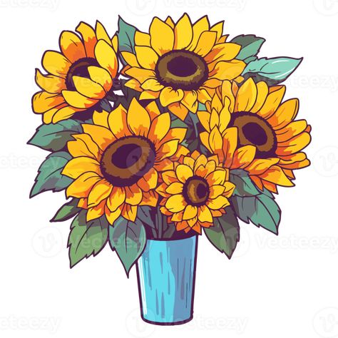 Sunflower bouquet modern pop art style, Sunflower illustration, simple creative design, . Sunflowers Illustration, Bunch Of Sunflowers, Sunflower Illustration, Sunflower Bouquet, Illustration Simple, Sunflower Bouquets, Modern Pop Art, Pop Art Style, Sunflower Art