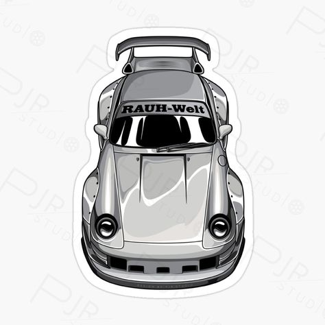 RWB 993 | Sticker DESIGN BY @pjrstudio High quality car illustration for car lover search on instagram "pjr.studio" Sticker Illustration, Jdm Stickers, Racing Stickers, Preppy Stickers, Porsche Club, Porsche 993, Bubble Stickers, Chiang Mai Thailand, Car Illustration