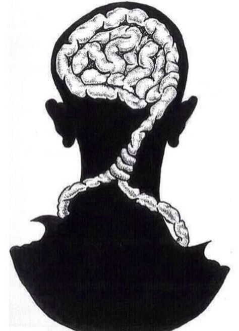 This is what keeps people stuck in life, more than anything else. People say "No" to things that they don't even know what they're saying "No" to. Change your Mindset and change your Life. 😳😳😳 A Black, Brain, Black And White, White, Black