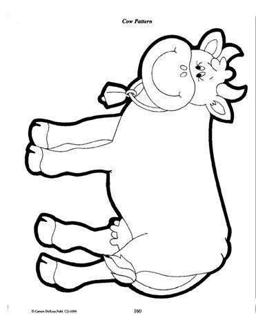 Cow pattern Cow Outline Printable, Cow Crafts Preschool, Cow Template, Cow Outline, Felt Cow, Farm Activities Preschool, Nursery Rhyme Theme, Cow Craft, Shape Coloring Pages