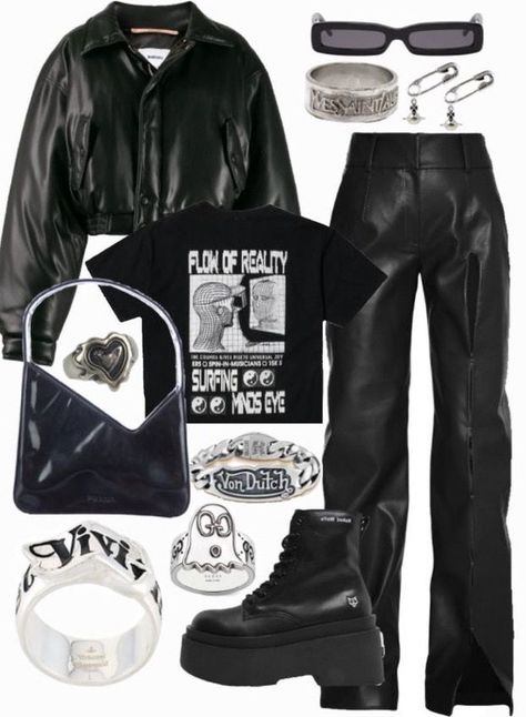 Grungy Outfit, Concert Outfit Rock, Korean Outfits Kpop, Masc Women, Casual Goth, Preformance Outfits, Alt Outfits, Fashion Vocabulary, Fresh Outfits