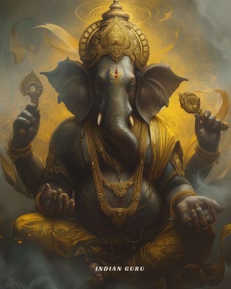 Pramod Hegde (@indianguru15) • Photos et vidéos Instagram Lord Vinayaka, Krishna Vrindavan, Ganesha Art Illustration, Ganesha God, Shree Hari, Gods Art, Divine Art, Ganesha Drawing, God Photos