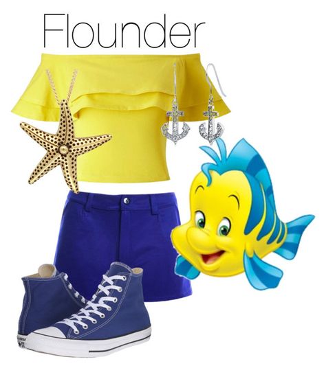 Disneybound Flounder, Scary Outfits, Disneybounding Outfits, Disneybounding Ideas, 1990s Outfits, Disney Costumes Diy, Little Mermaid Outfit, Disney Character Outfits, Disney Bound Outfits Casual