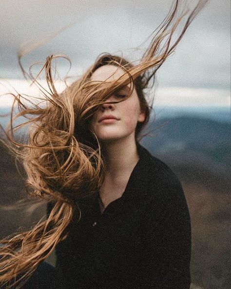 Portraits on Instagram: “@eastlyn_ x @mackenzie_lynnnnn” Wind In Hair, Hair Portrait, Cloudy Weather, Pink Tumblr Aesthetic, Wind In My Hair, Portrait Photography Women, Model Inspo, Beach Portraits, Bnw Photography