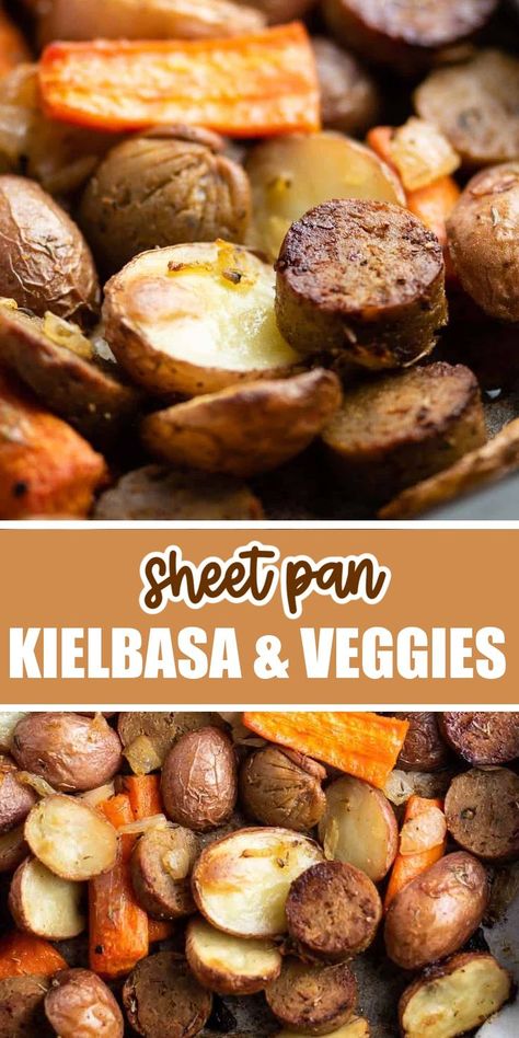 Roasted Potatoes Carrots And Onions, Kielbasa And Veggies, Roasted Potatoes Carrots, Kielbasa And Potatoes, Roasted Potatoes And Carrots, Potatoes And Onions, Kielbasa Recipes, Carrots Potatoes, Easy Sheet Pan Dinners