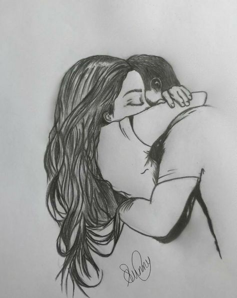 Pencil Art Love, Love Soulmate, Romantic Drawing, Drawings For Boyfriend, Soulmate Sketch, Easy Love Drawings, Girl Drawing Sketches, Pencil Drawings Easy, Girly Drawings