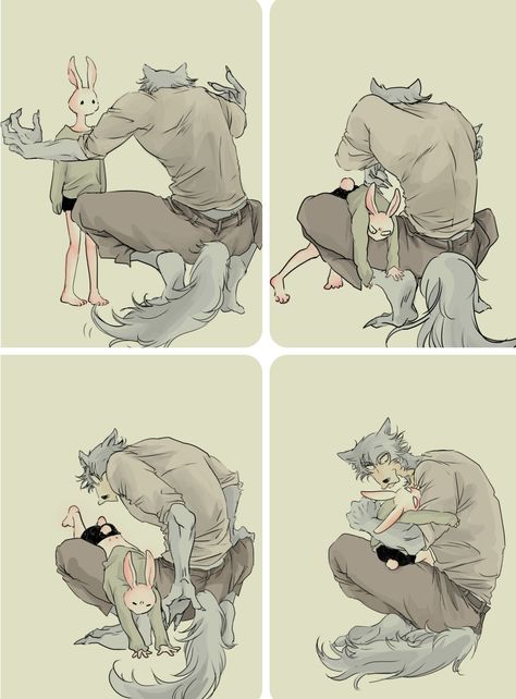 Haru X Legosi, Beastars Legosi X Haru, Haru And Legoshi, Legoshi X Haru, Animated Tv Shows, Shows And Movies, Dessin Adorable, Cute Comics, Cute Animal Drawings