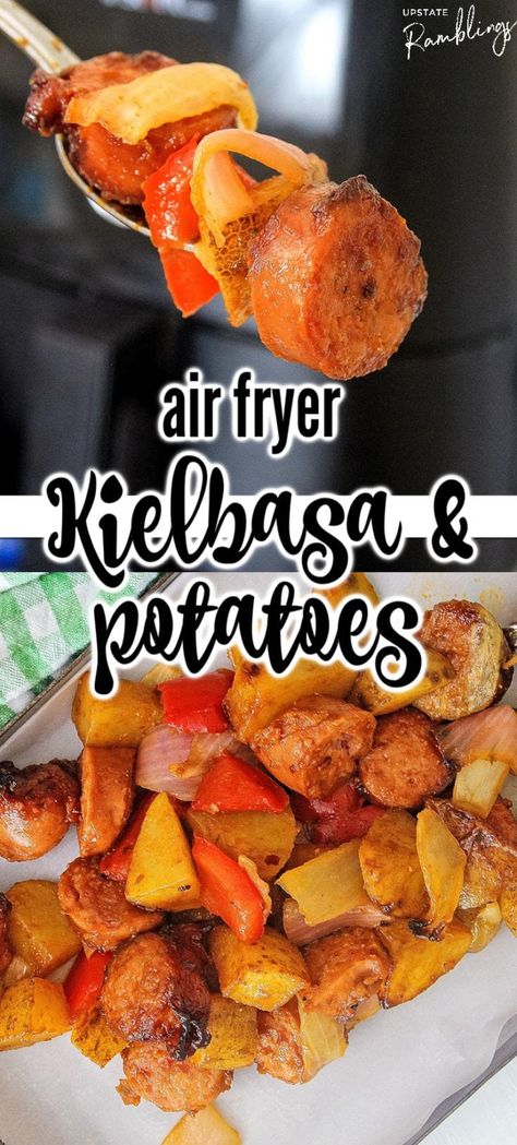 Air Fryer Kielbasa, Kielbasa Potatoes, Upstate Ramblings, Kielbasa And Potatoes, Kielbasa Recipes, Potatoes Onions, Air Fryer Oven Recipes, Airfryer Recipes, One Pot Meal