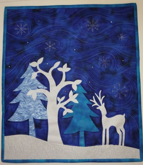 Sarah Payne, Winter Silhouette, Modern Quilt Blocks, Landscape Quilt, Table Quilts, Landscape Quilts, Picture Quilts, Holiday Quilts, Animal Quilts