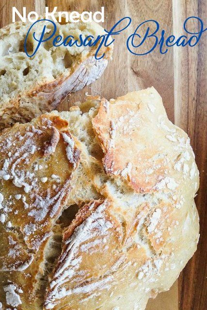 No Knead Peasant Bread, Farm Bread, No Knead Artisan Bread, Bread For Beginners, Peasant Bread, Artisan Bread Recipes, Healthy Recipes Easy Snacks, No Knead Bread, No Knead