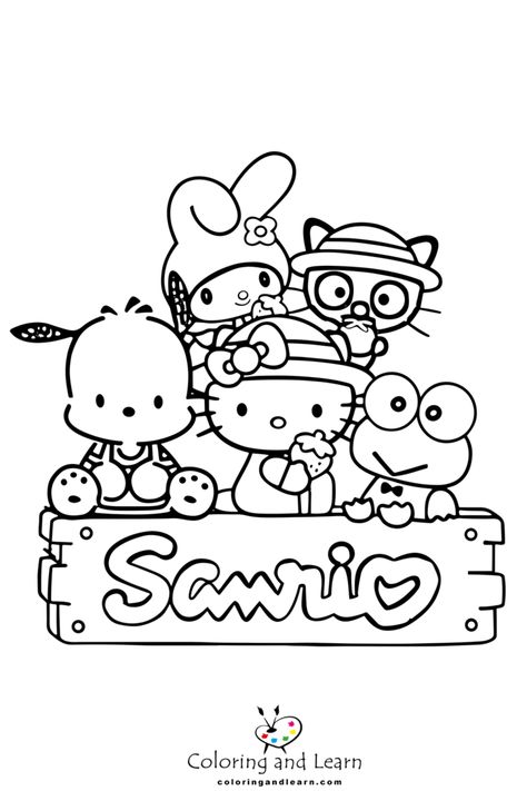 Sanrio Coloring Pages (2023) - Coloring and Learn Sanrio Coloring Pages Printable, Printable Sanrio, Sanrio Coloring Pages, Sanrio Coloring, Family Coloring Pages, Hello Kitty Colouring Pages, Coloring Pages Winter, Bible Verse Coloring, Hello Kitty Coloring