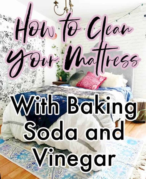 How to Clean a Mattress with Baking Soda and Vinegar - Crafty Little Gnome Diy Mattress Cleaner, Clean A Mattress, Homemade Grout Cleaner, Mattress Cleaner, Diy Mattress, Baking Soda And Vinegar, Growing Raspberries, Healthy Book, Baking Soda Vinegar