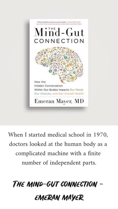 The Mind-Gut Connection – Emeran Mayer The Mind Gut Connection, Mind Gut Connection, Documentary Movies, Trust Your Gut, Life Changing Books, Self Development Books, Mind Body Connection, Book Challenge, School Of Medicine