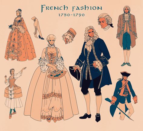 Rococo Fashion, 18th Century Fashion, History Fashion, Historical Art, Fashion Design Drawings, Drawing Clothes, Historical Costume, 영감을 주는 캐릭터, Fantasy Clothing