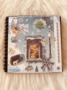 Winter Scrapbook Ideas, Hobby Journal, Journaling Vintage, Winter Journal, Scrapbooking Idea, Winter Scrapbook, Scrapbook Inspo, Journal 2024, Snow Theme