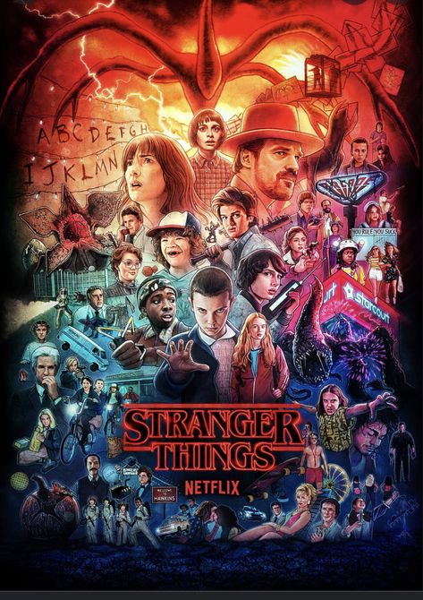 Strangers Things Posters, Funny Imagines, Stranger Things 5, Christian Song Quotes, Sublimation Ideas Projects Inspiration, Stranger Things Poster, Stranger Things Art, Poster Series, Thriller Movies