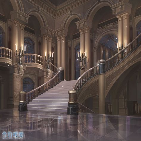 Stairs Background, Luxury Suit, Castle Background, Episode Backgrounds, Castles Interior, Scenery Background, Interior Stairs, Mansion Interior, Fantasy Castle