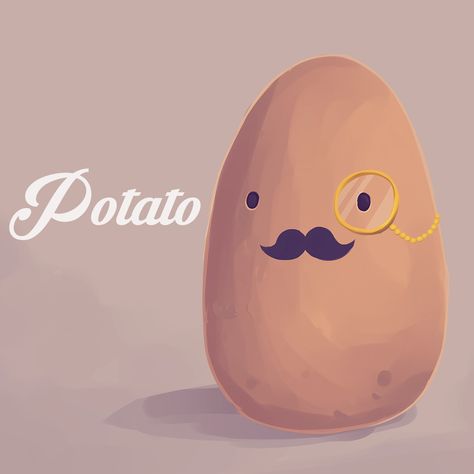 Potatoes on Behance Potato Art, Cute Potato, Art Drawing, Potato, I Hope, Deviantart, Drawings, Art, Kawaii