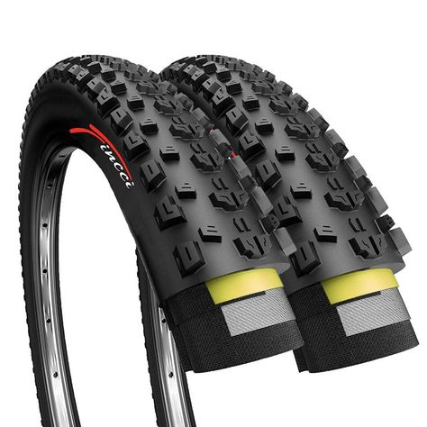 Fincci Pair 27.5 x 2.25 Inch 57-584 Foldable 60 TPI All Mountain Enduro Tires with Nylon Protection for MTB Hybrid Bike Bicycle - Pack of 2 Paint Bike, Mountain Bike Tires, Enduro Mtb, Bicycle Wheel, Hybrid Bike, Bike Parking, Cycling Bicycles, Bike Reviews, Bike Chain