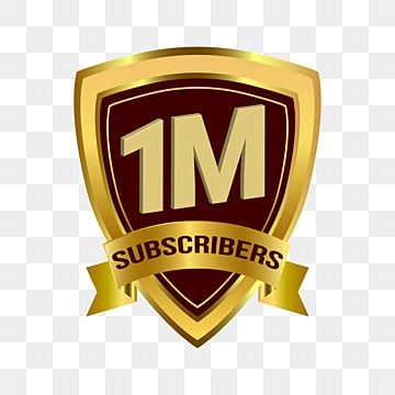 1m Subscribers Youtube, 1 Million Subscribers Youtube, Youtube Celebration, Facebook Vector, Png Ribbon, 1m Subscribers, Ribbon Award, 1 Million Subscribers, Gold Vector