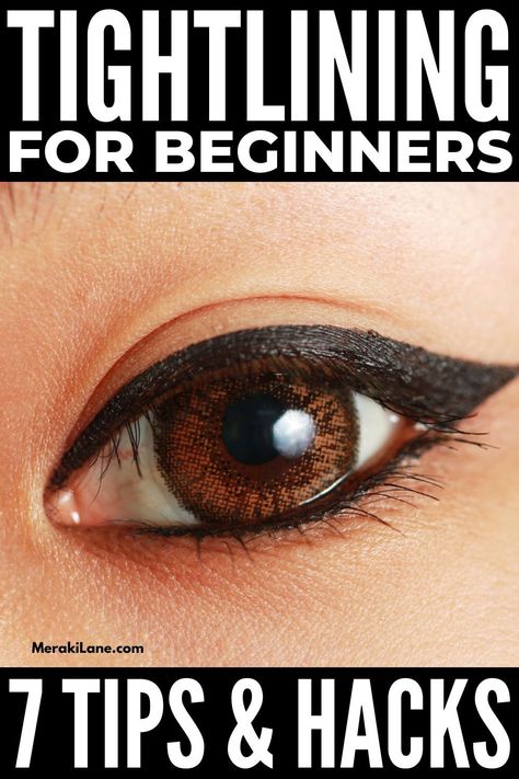 How to Tightline Your Eyes with Eyeliner | Tightlining is an eye makeup technique where you apply eyeliner to your upper waterline. It gives the appearance of fuller lashes by making your lash bed appear bolder, and helps define your eye shape and make your eyes look bigger. If you're new to this eyeliner application technique, this post has all the details, including the best drugstore eyeliners to buy plus tips and hacks on how to apply eyeliner to your waterline. Eyeliner Tricks For Beginners, Best Eyeliner For Tightlining, Eyes With Eyeliner, Tightlining Eyes, Best Drugstore Eyeliner, Drugstore Eyeliner, Cake Eyeliner, Eyeshadow Styles, Lash Bed