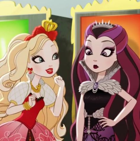 Apple White And Raven Queen, Apple And Raven, Apple White X Raven Queen, Cerise Hood, Apple White, Raven Queen, Red Hood, Ever After High, Cute Halloween Costumes