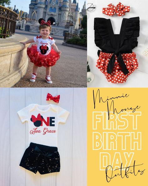 17 Precious Minnie Mouse Birthday Outfit Ideas - ljanestyle Photo Print Cake, Birthday Outfit Ideas, Minnie Mouse Birthday Outfit, Sparkly Shorts, Minnie Mouse Costume, Minnie Mouse Outfits, Mouse Costume, Custom Onesies, Minnie Mouse Birthday Party