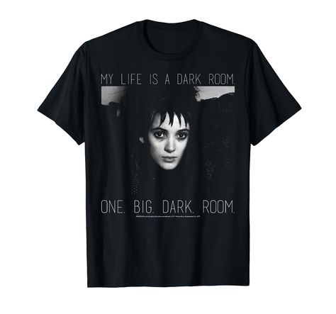 PRICES MAY VARY. Officially Licensed Beetlejuice Apparel for Men - Women - Boys - Girls; Lydia Deetz; Tim Burton T-Shirts; Cult-Classic Horror T-Shirts; Supernatural T-Shirts; Halloween T-Shirts; Costume T-Shirts; Handbook for the Recently Deceased; Halloween Costumes 19WBBJ00012A-001 Lightweight, Classic fit, Double-needle sleeve and bottom hem Beetlejuice Green, Beetlejuice Lydia, Handbook For The Recently Deceased, Supernatural Tshirt, Never Trust The Living, Lydia Deetz, Halloween T Shirts, T Shirt Costumes, Dark Room