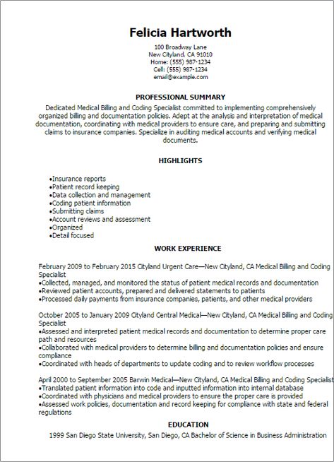 medical-billing-and-coding-specialist-resume-example-salaries-writing-tips-and-information Medical Coder Resume, Mechanic Resume, Medical Resume Template, Federal Resume, Medical Resume, Coding Jobs, Medical Jobs, Medical Coder, Medical Billing And Coding