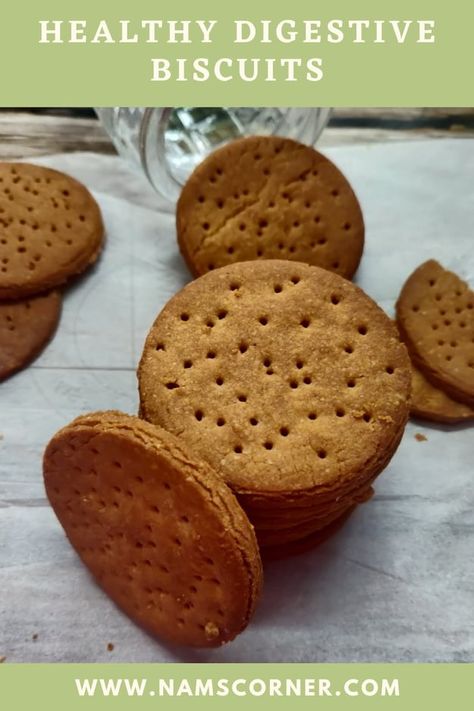 Digestive Biscuits Recipe | Healthy Whole Wheat Oats Digestive Biscuits in Air Fryer - nams corner Oat Biscuit Recipe, Oats Flour, Healthy Biscuits, Bourbon Biscuits, Hot Cup Of Tea, Healthy Sweet Snacks, Lactation Cookies, Biscuits Recipe, Digestive Biscuits