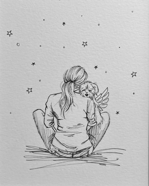 My little star 💫 Angel Dog Tattoo, Dog Heaven Quotes, Memorial Tattoo Quotes, Baby And Dog, Dog Memorial Tattoos, My Little Star, Dog Angel, Dog Loss, Dog Heaven