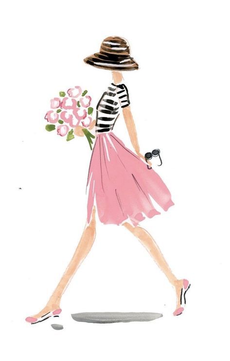 Woman Walking Illustration, Watercolor Dress Art, Watercolor Fashion Sketch, Jae Suk, Watercolor Birthday Cards, Watercolor Dress, Watercolor Girl, Watercolor Paintings For Beginners, Watercolor Birthday