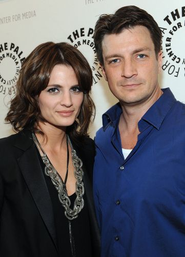 Stana Katic And Nathan Fillion, Castle Tv Shows, Castle Beckett, Castle Tv, Nathan Fillion, Police Women, Stana Katic, Media Center, Beverly Hills