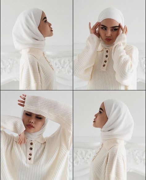 Deconstruction Fashion, Video Hijab, Muslim Style, Studio Poses, Studio Photography Poses, Female Pose Reference, Self Portrait Photography, Fashion Tutorial, Studio Photoshoot