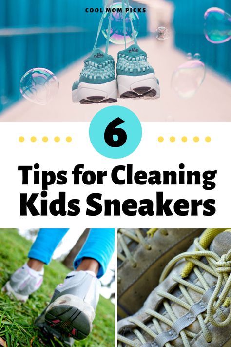 6 of the best tips and tricks for cleaning kids’ sneakers - because summer shoes stink. Click to learn six ways to clean those smelly sneakers after an active summer's day | Cool Mom Picks | Cleaning Tips | Sneaker Cleaning | Cleaning Hacks | Deep Cleaning | Spring Cleaning | Cleaning DIY #cleaning Cleaning Sneakers Diy, Smelly Sneakers, Organization Shoes, Cleaning Sneakers, Sneaker Cleaning, Deep Cleaning House, Cleaning Diy, Swirl Soap, Kids Tennis