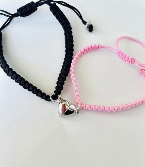 Beautifully simple Love sign set of 2 bracelets. The most unique jewelry you can find, perfect gift for you and your loved one 🖤 We also can add a gift message with your purchase! Just drop us a message or add a note when you check out. Couple Jewelry Bracelets, Cute Couple Jewelry, Boyfriend And Girlfriend Bracelets, Couples Jewelry Bracelets, Gift From Boyfriend, Matching Bracelets For Couples, Relationship Jewelry, Bracelets Matching, Bracelets For Couples