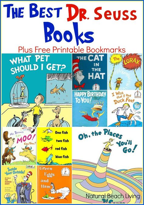 Celebrate Dr. Seuss with great ideas and Great Books, Plus Free Printables. These are The Best Dr. Seuss Books Ever! FREE I LOVE BOOKS BOOKMARKS Preschool Lesson Plans Themes, Dr Seuss Food, Seuss Decorations, Dr Seuss Printables, Quotes Dr Seuss, Books For Young Adults, Dr Seuss Party Ideas, Dr. Seuss Book, Dr Seuss Crafts