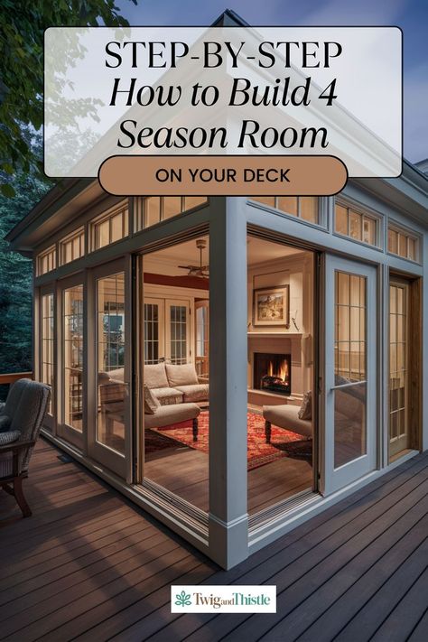 Four Season Sunroom Four Season Porch Addition, Turn Deck Into 4 Season Room, 4 Season Room Addition Off Kitchen, Four Season Room Addition, All Season Room Addition, 4 Season Room Addition, Screened In Porch And Deck, All Seasons Room, 4 Season Porch