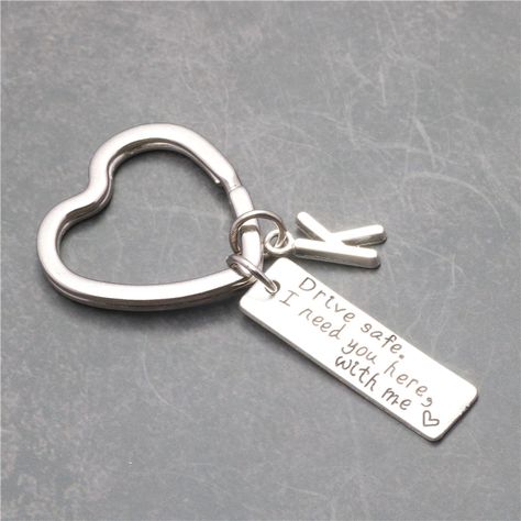 Letter A Z Key Chain Drive Safe I Need You Here With Me Keychain Jewelry Engraved Bike Star Keyring Llaveros Father's Day Gift-in Key Chains from Jewelry & Accessories on AliExpress Here With Me, Chain Drive, Drive Safe, Cute Keychain, Custom Initials, Personalized Couple, Romantic Gift, I Need You, Key Chains