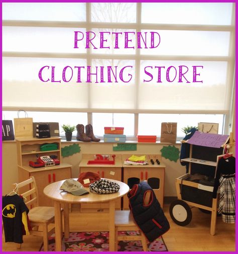 Pre-K Tweets: Clothing Store Preschool Clothes, Classroom Layouts, Head Start Classroom, Clothes Study, Clothing Study, Creative Curriculum Preschool, Dramatic Play Themes, Cc Clothing, Lead Teacher