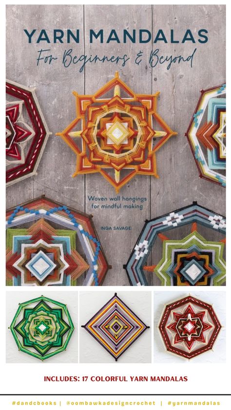 Create beautiful, intricate mandalas with the soothing power of weaving. From 4-sided mandalas to complex designs, follow step-by-step instructions with Yarn Mandalas for Beginners and Beyond! #WeaveWellnessIntoYourWorld 🧘‍♀️ Yarn Mandalas Tutorial, Yarn Wall Art Diy Tutorials, Quick Crafts For Adults, Woven Mandala, Mandalas For Beginners, Gods Eyes, Mandala Making, God's Eye Craft, Mandala Effect