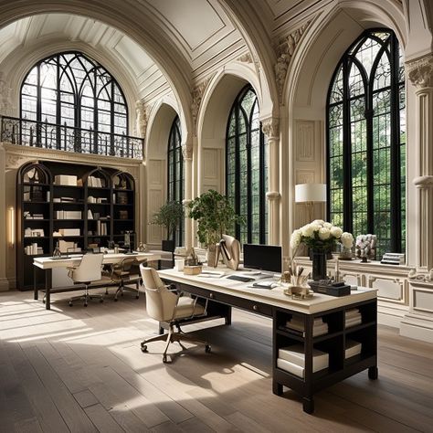 @lifetime_interior_design | Instagram Old Money Library Room, Old Money Style Interior Design, Old Money Office Decor, Casual Castle, Old Money Office, Study Design Ideas, Old Money Home, Dream Home Office, Classic House Interior Design