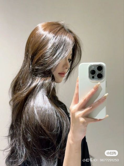 Shiny Hair Aesthetic, Study Food, Hair Color Swatches, Pretty Hair Cuts, Aesthetic Vision Board, Hair Style Korea, Hair Aesthetic, Food Lifestyle, Hair Reference