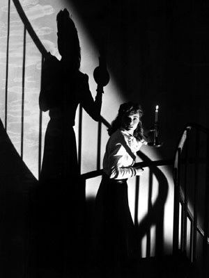 Film Noir mise en scène - staircase, shadows, tension | Film Noir Photography, Posters Decor, Mystery Genre, Noir Movie, German Expressionism, The Spiral, Black And White Film, Neo Noir, City Of Angels