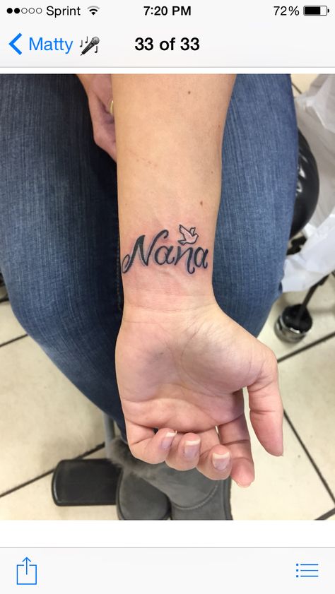 Nana memorial tatt Tattoos For Passed Grandparents, Nana Tattoo Ideas, Nan Tattoo, Nana Tattoo, Memorial Tattoo Quotes, Nana Quotes, In Loving Memory Tattoos, Small Finger Tattoos, Quote Tattoos