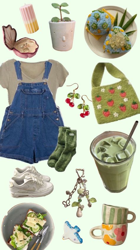 #aesthetic #green #outfit #cute ￼