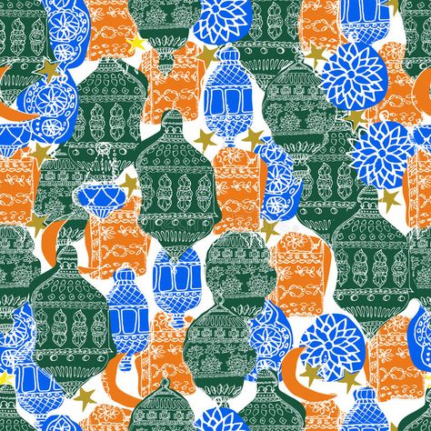 Hand Drawn Vector Ramadan Background. Colorful Seamless Pattern. Islamic Holiday , #Sponsored, #Background, #Colorful, #Seamless, #Ramadan, #Hand #ad Ramadan Color Palette, Ramadan Pattern Design, Ramadan Artwork, Ramadan Event, Ramadan Pattern, Pattern Islamic, Material Ideas, Holiday Lanterns, Islamic Holidays